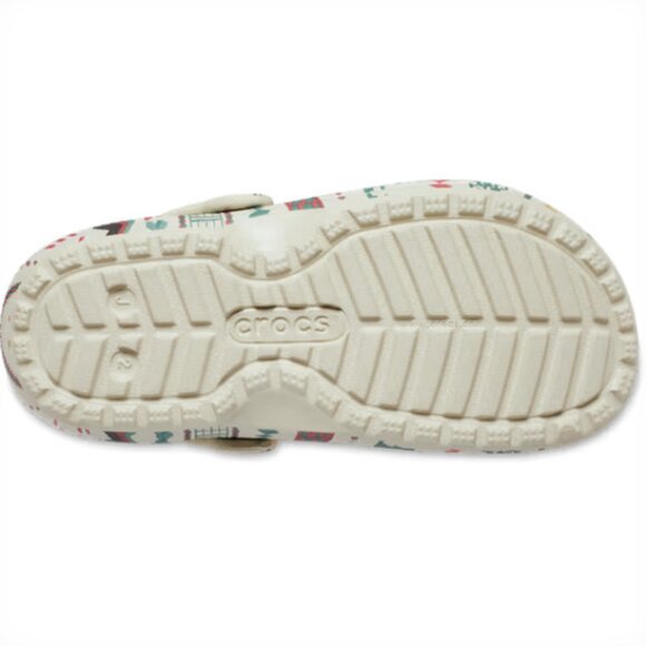 NEW Crocs Kids' Sizes C11-J6 Classic Lined Fair Isle Clog - Bone/Multi - Picture 6 of 6